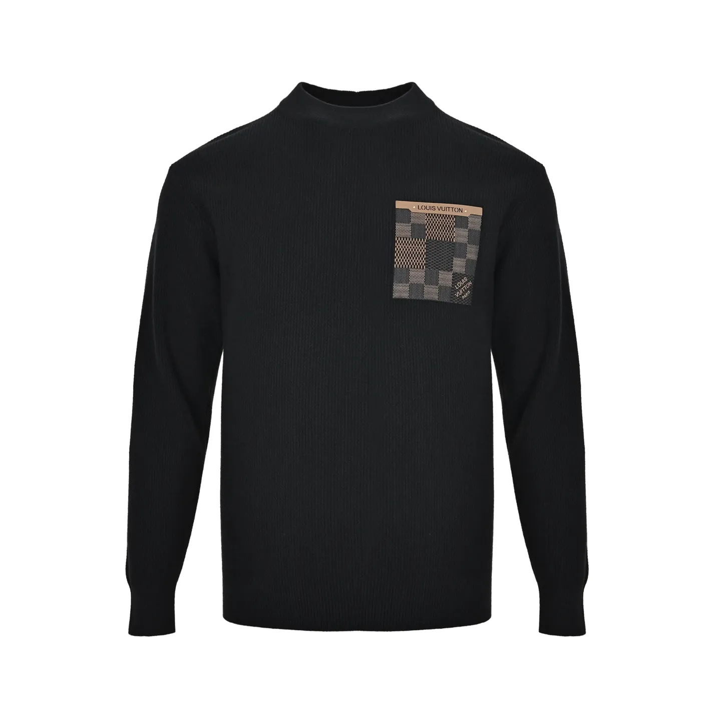 Louis Vuitton/Louis Vuitton checkered fake pocket crewneck sweater
